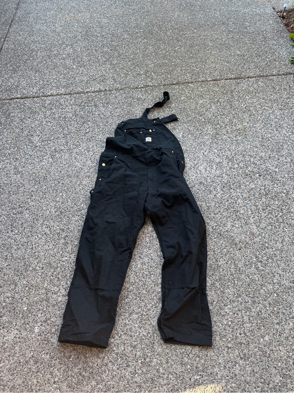 Carhartt Black Men’s Work Overalls Bib